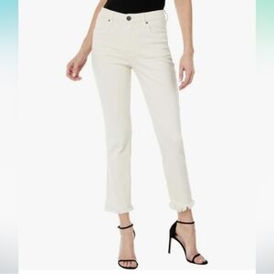 Kut from the Kloth Women's Off-White Cropped Jeans